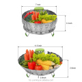 Steamer Basket Stainless Steel Vegetable Steamer Basket Folding Steamer Insert for Veggie Fish Seafood Cooking